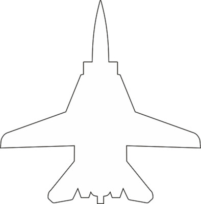 3'' GRUMMAN F-14 TOMCAT SILHOUETTE WHITE DECAL STICKER