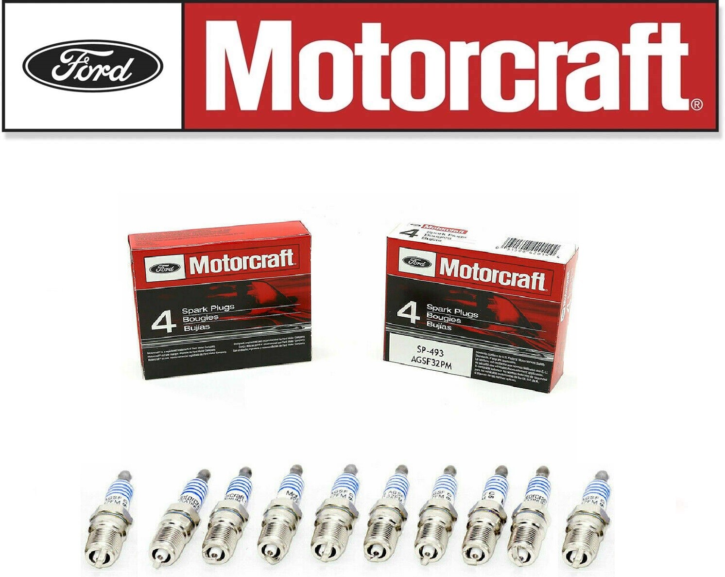 10Motorcraft Platinum Spark Plugs SP493X AGSF32PM 