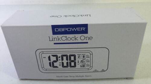 DBPOWERÂ® Linckclock Clock ONE LCD Display ALARM MONTH DATE TEMP BRAND NEW  - Picture 1 of 4
