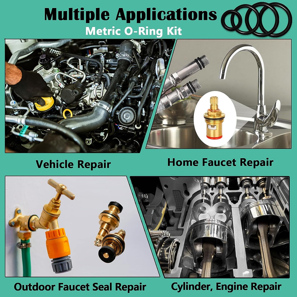 Kit De 1020 Joints Torique En Nitrile - 20 Tailles Pour Voiture, Auto, Bricolage