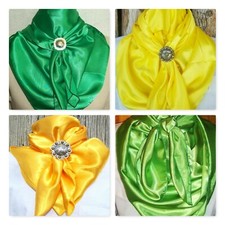 Wild Rag Scarf Western Cowboy Buckaroo Scarves Bandana Silky Green Yellow