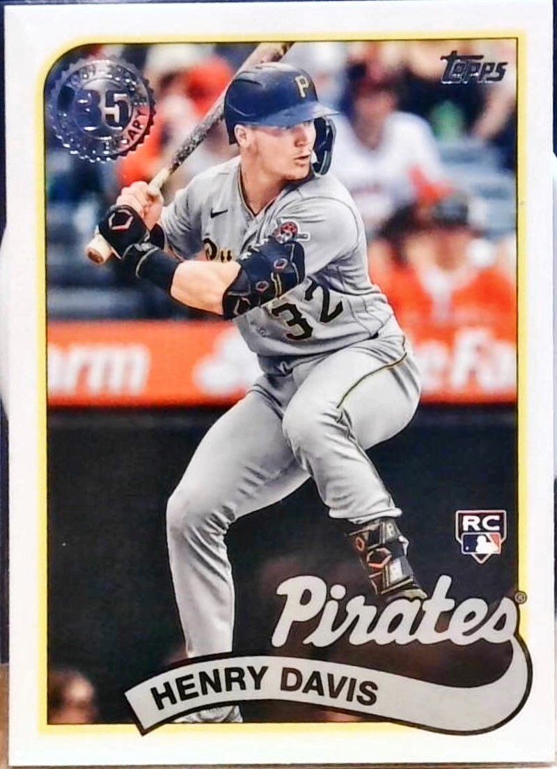 2024 Topps Series 1 Henry Davis RC 1989 Parallel #89b-28 Pittsburgh Pirates