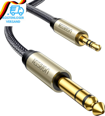 UGREEN 3.5Mm Klinke Auf 6.35Mm Klinke Kabel Aux Adapter Stereo Audio Kabel Digit