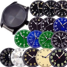39mm Black PVD 20ATM Sapphire Glass Watch Case Fit Japan NH34 NH35 NH36 ETA 2824