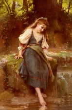 perfect 24x36 oil painting handpainted on canvas" the mirror of nature"@N14110