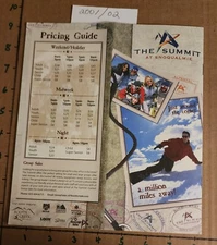 2001/02 THE SUMMIT AT SNOQUALMIE SKI AREA BROCHURE W/ TRAIL MAP.  MINT