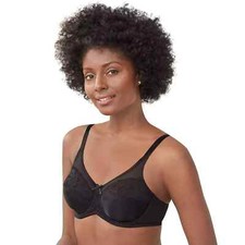 Lilyette Bali Ultimate Smoothing Minimizer Underwire Bra LY0444 - Black Size 42D