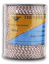 6 x 400m 3.5mm THUNDERBIRD Electric Fencing Cord- BULK BUY DEALS