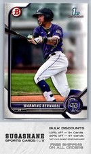 2022 Bowman 1st BP-46 Warming Bernabel   Colorado Rockies FBC Baseball Card