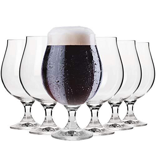 Krosno Bicchieri Calice Birra Scura Vetro 0,5 litri | Set di 6 | 500 ML | (s5b)