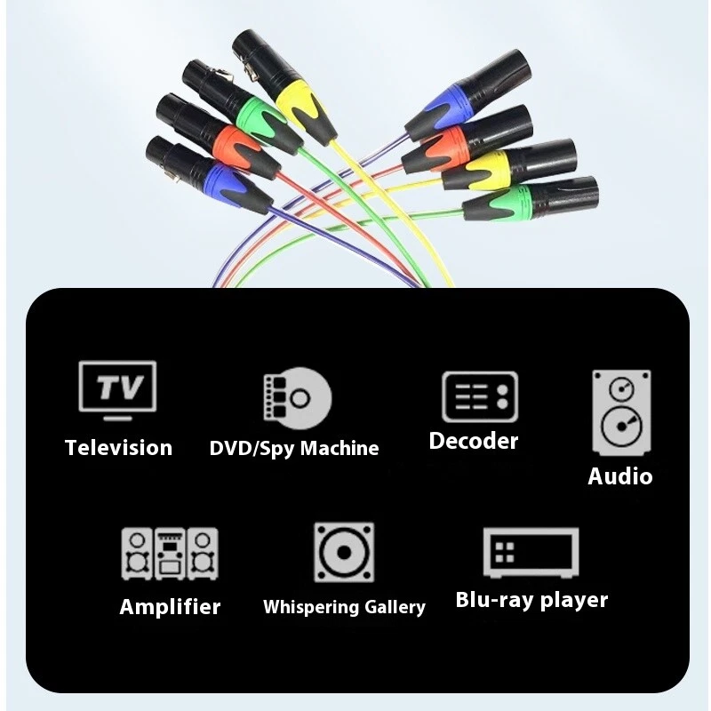 4 Channel XLR Male to Female Snake Cable Microphone Audio Cable Stage Recording - Image 3 of 4