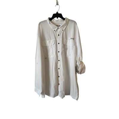 Magellan Fishing Shirt Button Down Men's Size 4XL White Laguna Madre Relaxed New