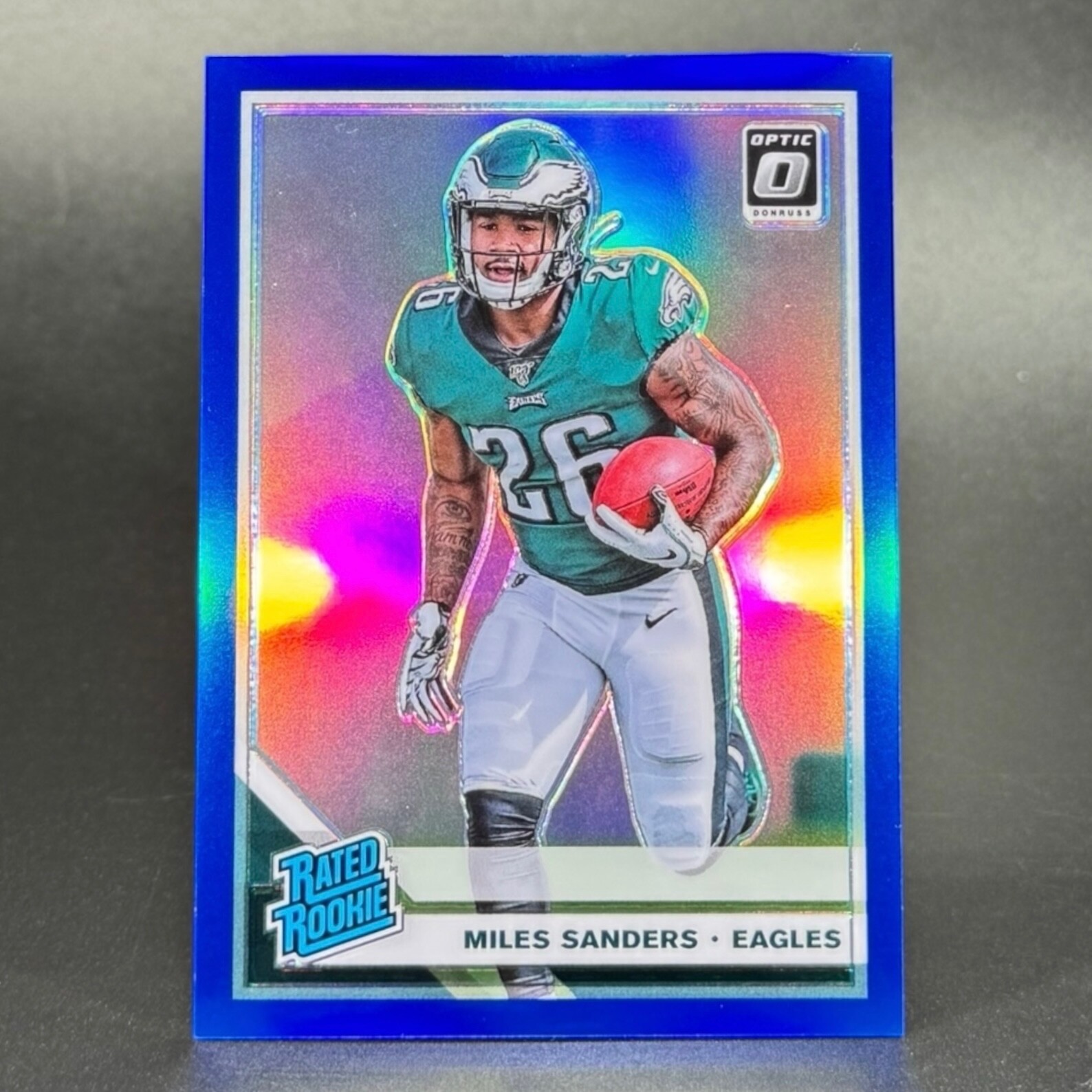 2019 Panini Donruss Optic Football #172 Miles Sanders Rookie Blue /150 RC