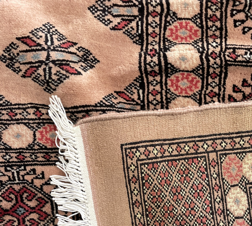 Hand-Woven Wool, Silk Princess Bokhara Area Rug, 8.9' x 11.8' - Afbeelding 11 van 11