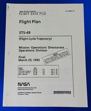 STS-49 NASA SPACE SHUTTLE FLIGHT CYCLE TRAJECTORY MAIDEN ENDEAVOUR FLIGHT PLAN