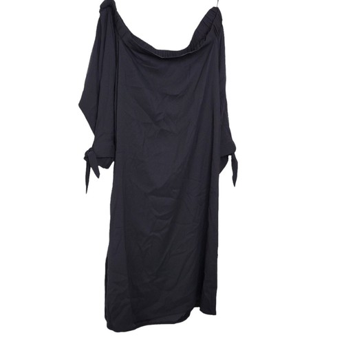LOFT Off The Shoulder Dress Tie Cuff Sleeves Shift Dress Small - Picture 5 of 9