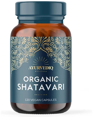 Ayurvediq Wellness Organic Shatavari 120 Vegan Capsules