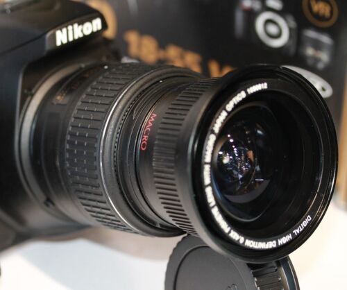 52MM HD Wide Angle Macro Lens for Nikon AF-S DX NIKKOR 18-55mm / 55-200mm Lens - Picture 1 of 11