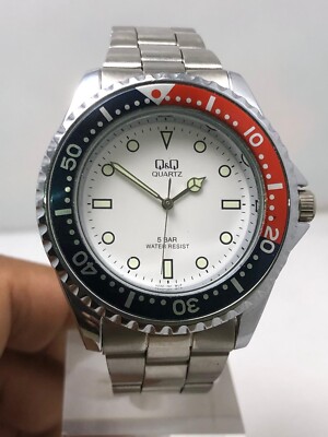 Vintage Q&Q Pepsi Bezel Diver Quartz Men