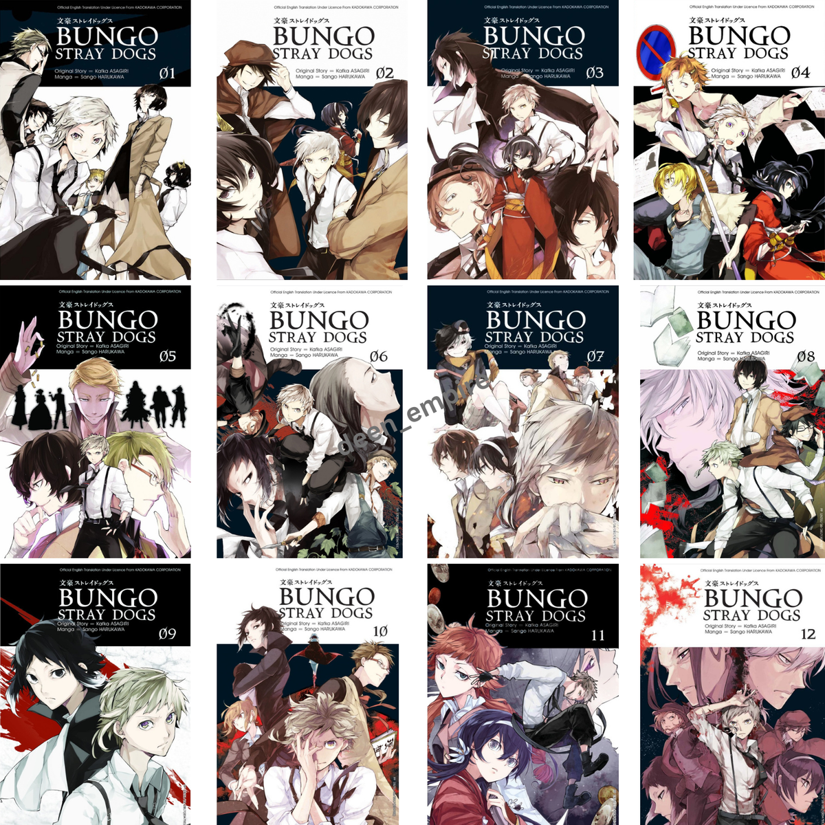 Manga Bungo Stray Dogs by Sango Harukawa Vol. 1-25 Fullset English