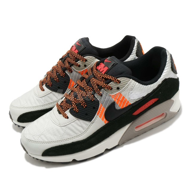 Nike Air Max 90 3M Light Bone Black Orange Reflect Silver Red Men CZ2975-001 | eBay