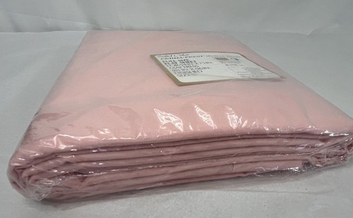 Lenzuolo piatto completo doppio vintage mussola rosa chiaro Sears Perma Prest - Foto 3 di 9