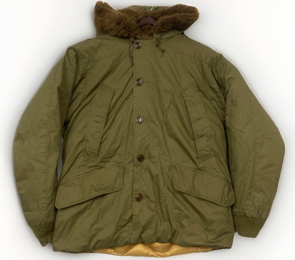 Eddie Bauer B-9 3155 Hooded Military Parka Coat Men's L SZ Eddie Bauer B-9 3155 Hooded Military Parka Coat Men's L SZ