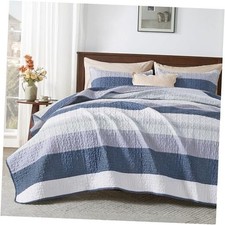 California King Quilt Set - California King 112"x104" 18 - Mineral Blue