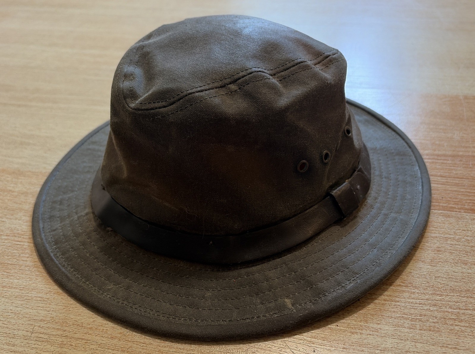 Filson Tin Cloth Packer Hat Medium NICE