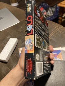 Adventures of Lolo Nintendo NES Complete In Box W/ Poster BOX WEAR
