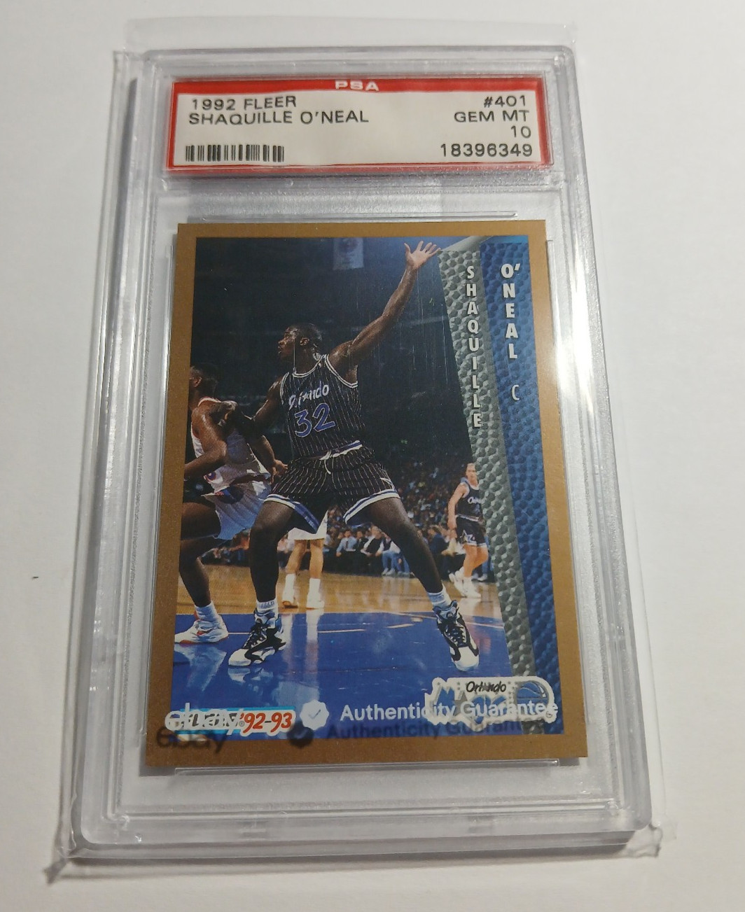 1992 Fleer Shaquille O'Neal RC #401 PSA 10 GEM MINT view 1