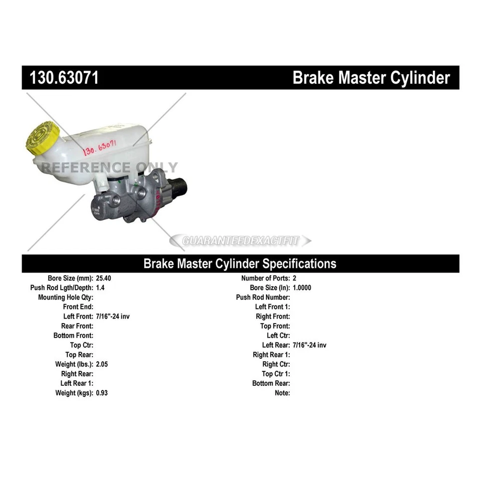 For Chrysler Pacifica & Dodge Grand Caravan Centric Brake Master Cylinder TCP - Изображение 3 из 3