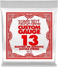 Ernie Ball Nickel Plain Single Guitar String .013 Gauge 6-Pack