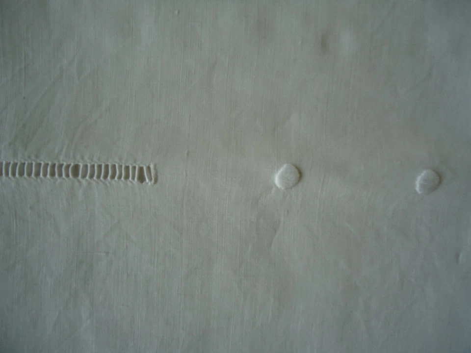 BRODERIE JOURS MONOGRAMME CP TISSU LIN LINGE ANCIEN - Photo 2/3