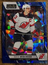 2023-24 O-Pee-Chee Platinum Blue Fragments /125 Nico Hischier #126 NJ Devils