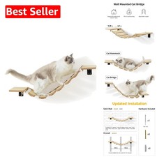 Handcrafted Birch Cat Wall Bridge - Ideal for Active Feline Shelves