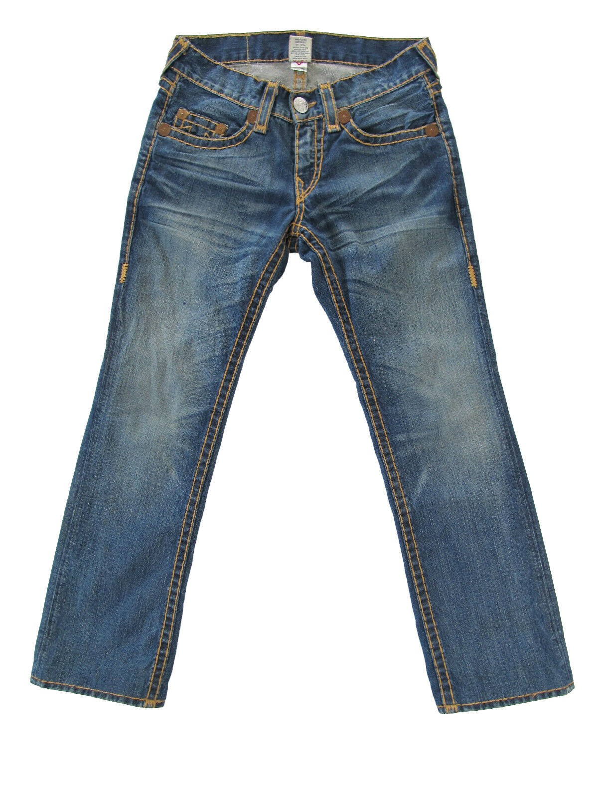 True Religion Bobby Big Super T Brown Stitch Jeans Pants Denim New 30