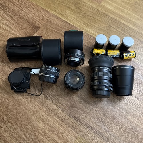 Miscellaneous Lot Of 35MM Film Camera Lens Teleconverter Adapter Kodak Cannon