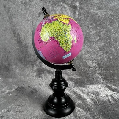 Small Old World Style Pink Decorative Globe Desk Top Size 11  Globe ~4  Diameter