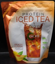 Chike Protein Iced Tea Peach Fushion Flavor 10.1oz Bag Exp: 3/27 New & Sealed