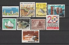 SINGAPOUR - LOT DE TIMBRES OBLITÉRÉS DE SINGAPOUR