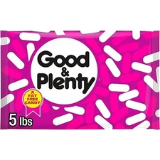 GOOD & PLENTY Licorice Fat Free, Candy  Bag 5 lbs