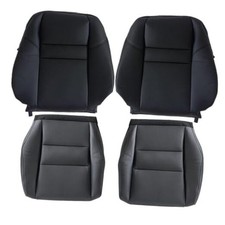 Driver and Passenger Side Bottom  Top Lean Back Replacement Seat Covers Black
