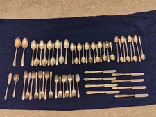 WM Rogers BELOVED 55ct Silver Plated Flatware Set with Forks, Spoons, Knives