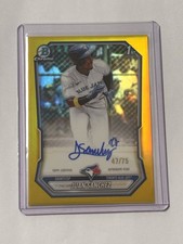 JUAN SANCHEZ CHROME YELLOW REFRACTOR AUTO /75- 2026 BOWMAN