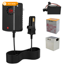12V Charger for Powered Wheels 12 Volt Battery 1.88 3.14 1.57 inch, Black