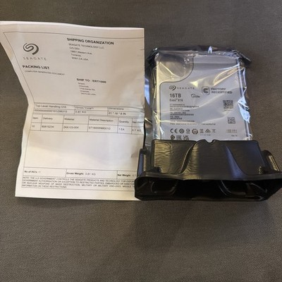 Seagate Exos 16TB X16 ST16000NM001G  3.5 SATA - Factory Recertified