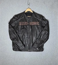 Harley Davidson Badlander Convertible Leather Jacket Vest Mens XL 97146-10VM 