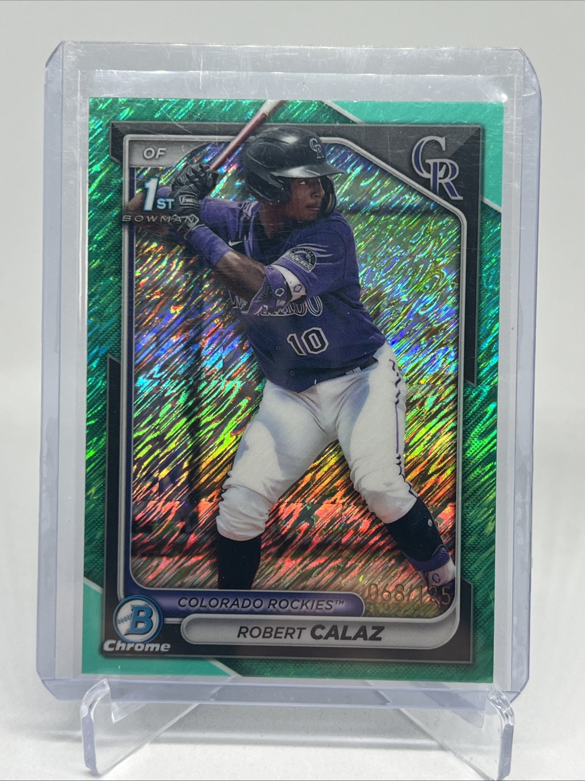 2024 Bowman - Chrome Prospects Robert Calaz #BCP-131 Aqua Shimmer Refractor /125