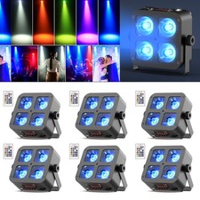LED 4x25W RGBWA UV Battery Powered WIRELESS DMX Par Can DJ Uplighting Up Light
